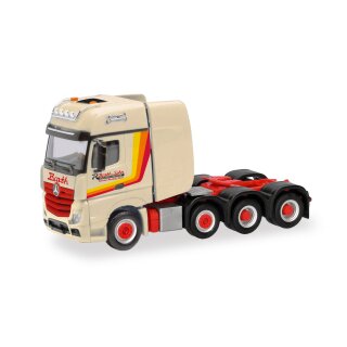 Herpa 321921 Mercedes-Benz Actros Gigaspace Schwerlastzugmaschine 4achs "Barth" Maßstab 1:87