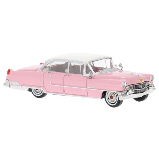 Brekina 18350 Cadillac Fleetwood 1955 pink/weiß Maßstab: 1:87