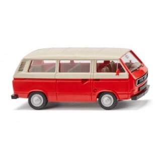 Wiking 029202 VW T3 Bus - rot/hellelfenbein Maßstab 1:87