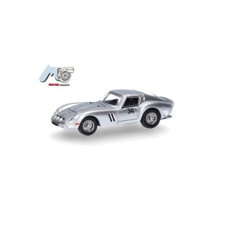 Herpa 87MC000060 MicroCity: Ferrari 250 GTO 34, silber Maßstab 1:87