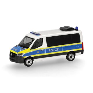 Herpa 099769 Mercedes-Benz Sprinter 18 Bus Flachdach, Polizei Berlin  Maßstab 1:87
