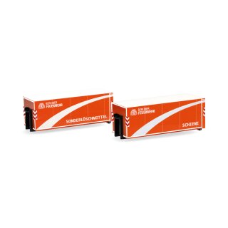 Herpa 054484 Zubehör: 2er Set Abrollbehälter, Berliner Feuerwehr  Maßstab 1:87