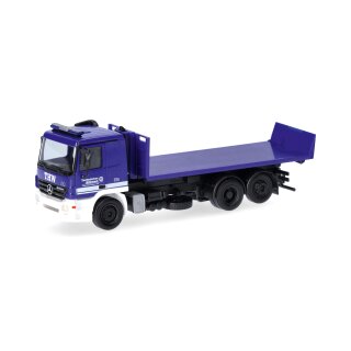 Herpa 322201 Mercedes-Benz Actros Wechsellader-LKW mit Abrollflat, THW Frankfurt/Main  Maßstab 1:87