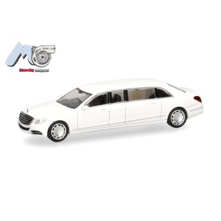 Herpa 87MC000138 MicroCity: Mercedes-Benz S600 Pullmann, weiß Maßstab 1:87