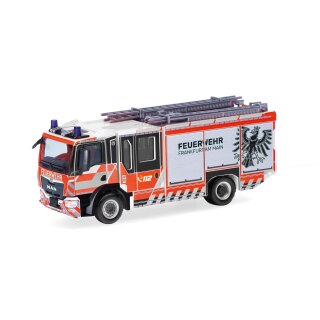 Herpa Basic 099721MAN TGM CC Ziegler Z-Cab Löschfahrzeug, Feuerwehr Frankfurt/Main Maßstab 1:87