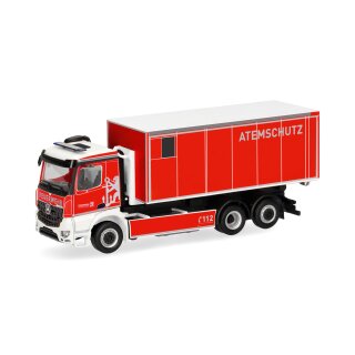 Herpa Basic 099776 Mercedes-Benz Arocs M Wechsellader-LKW, Feuerwehr Düsseldorf/Atemschutz  Maßstab 1:87