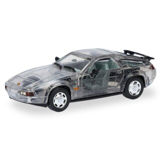 Herpa 962285 Porsche 928 S4 mit durchsichtiger Karosserie Maßstab 1:87