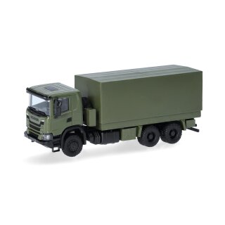Herpa 747370 Scania XT17 Pritsche-Plane-LKW 6x6, undekoriert Maßstab 1:87