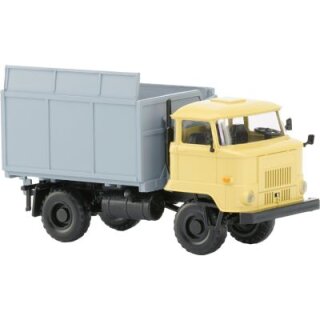 *Hädl 121071-10  IFA L60 Allrad Schwerhäckselaufbau, Ballonreifen sandgelb, Maßstab 1:120