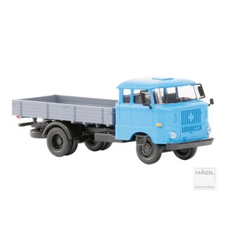 Hädl 121045-03  IFA W50L Doka Holzpritsche Hellblau Maßstab 1:120