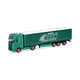 Herpa 322461 Scania CS 20 Hochdach Gardinenplanen-Sattelzug, Spedition Bohn  Maßstab 1:87