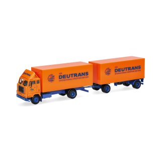 Herpa 322492 Volvo F88 Koffer-Hängerzug, Deutrans  Maßstab 1:87