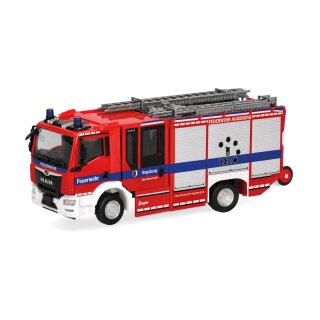 Herpa 097734 MAN TGM CC Z-Cab HLF, Feuerwehr Augsburg  Maßstab 1:87