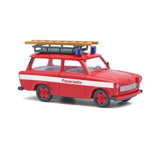 Busch 53265 Trabant P601 Universal Kombi Feuerwehr, neue Stoßstange, Bj. 1970 Maßstab 1:87