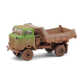 Busch 95314 IFA W50 LA MK5 Auto Trans Berlin Bautransporte, verschmutzt, Bj. 1969 Maßstab 1:87