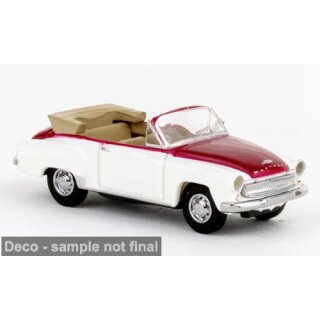 Brekina 27053 Wartburg 311 Cabriolet weiss/dunkelrot 1959 Maßstab: 1:87