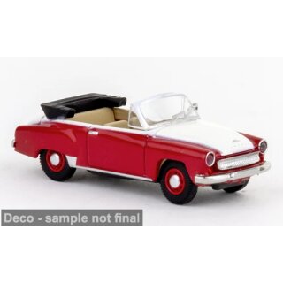 Brekina 27054 Wartburg 311 Cabriolet rot/weiß 1959 Maßstab: 1:87
