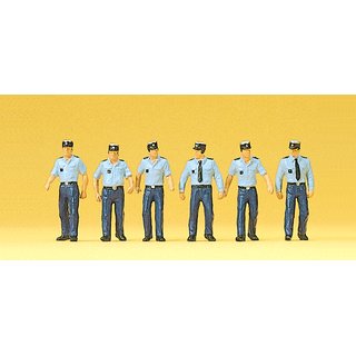 PREISER 10341 Polizisten in Sommeruniform, gehend Massstab: H0