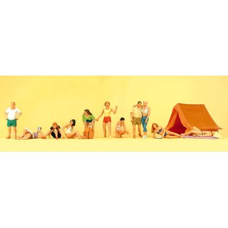 PREISER 10538 Auf dem Campingplatz Massstab: H0