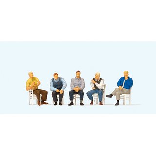PREISER 10579 Sitzende Maenner, wartend Massstab: H0