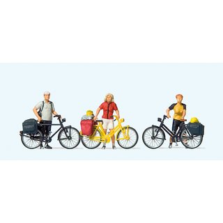 PREISER 10643 Stehende Radfahrer in sportl. Kleidung Massstab: H0