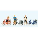 PREISER 10644 Stehende Radfahrer in sportl. Kleidung...