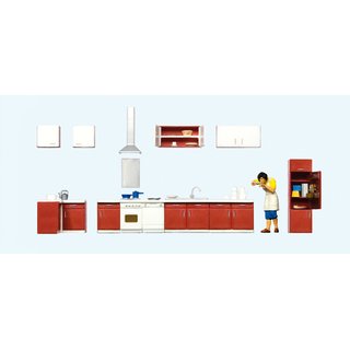 PREISER 10646 Mutter beim Kochen. Kücheneinrichtung Massstab: H0