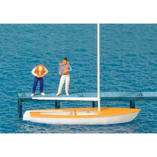PREISER 10678 Segler, Weste anlegend. Segel Massstab: H0
