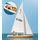 PREISER 10681 Segler (4). Segelboot Korsar Massstab: H0