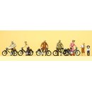 PREISER 12129 Stehende Radfahrer. Um 1900 Massstab: H0