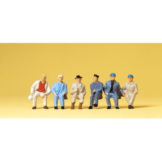 PREISER 14145 Sitzende Arbeiter Massstab: H0
