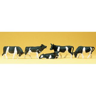 PREISER 14155 Kuehe, 5 Stueck Massstab: H0