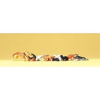 PREISER 14165 Hunde und Katzen Massstab: H0