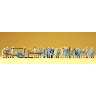 PREISER 14403 Gleisbauarbeiter 24 Fig. Massstab: H0