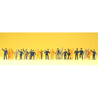PREISER 14406 Bahnpersonal 26 Figuren Massstab: H0