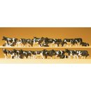 PREISER 14408 Kuehe, schwarz/weiss. 30 Stueck Massstab: H0