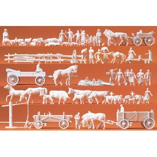 PREISER 16327 Laendliche Gruppen, Gespanne Massstab: H0