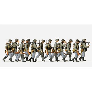 PREISER 16557 Vorgehende Grenadiere mit MG Massstab: H0