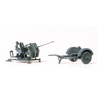 PREISER 16565 2 cm Flugabwehrkanone Flak 38 mit Massstab: H0