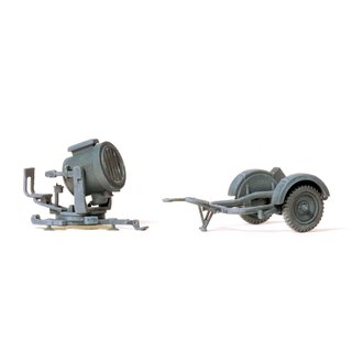 PREISER 16566 60 cm Flakscheinwerfer mit Anhaenger Massstab: H0
