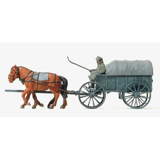 PREISER 16570 Leichter Heeresfeldwagen Hf1, bespannt Massstab: H0