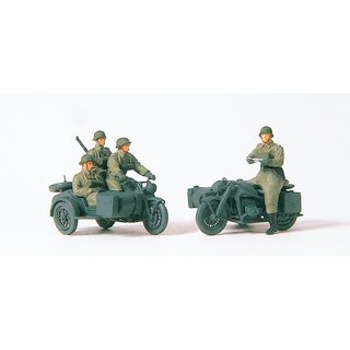 PREISER 16575 Kradschuetzen aufgesessen. Motorrad Massstab: H0