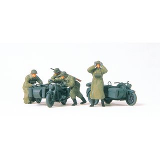 PREISER 16580 Kradschüuetzen schiebend. Motorrad Massstab: H0