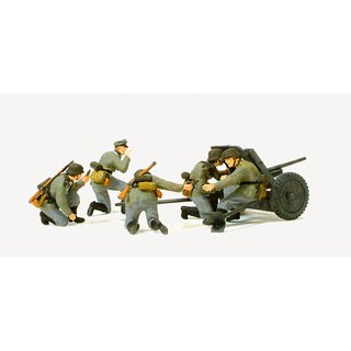 PREISER 16591 3,7cm PAK L/45 im Gefecht mit Massstab: H0