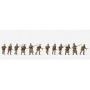 PREISER 16600 Angreifende Infanterie. Winte Massstab: H0