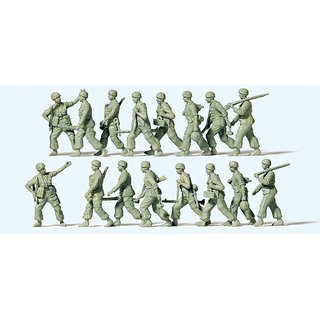 PREISER 16625 Fallschirmjäger im Marsch. De Massstab: H0