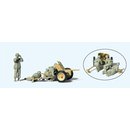 PREISER 16628 Fallschirmjäger mit 3,7cm PAK...