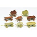 PREISER 17103 Handwagen. 8 Stueck. Bausatz Massstab: H0