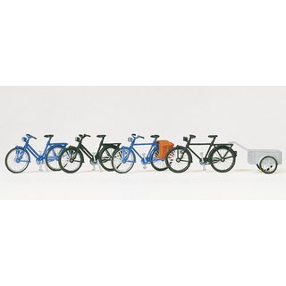 PREISER 17161 Fahrraeder. Fahrradanhaenger. Bausatz Massstab: H0