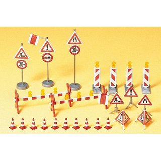 PREISER 17176 Ausstattungselemente Verkehrs- und Massstab: H0